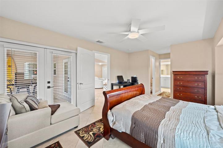 Master Bedroom French doors to lanai