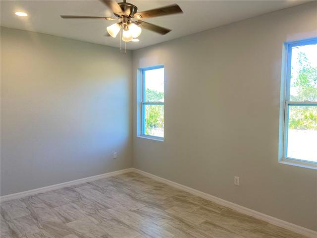 Master Bedroom, recessed lights, fan