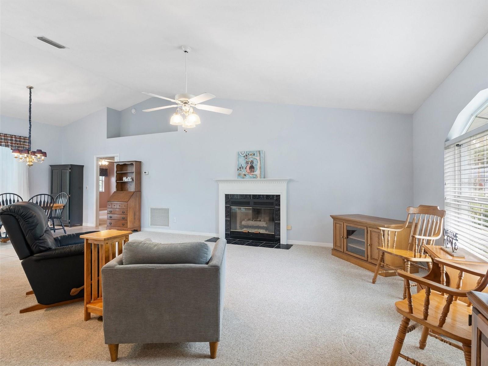 LIVING ROOM - GAS LOG FIREPLACE
