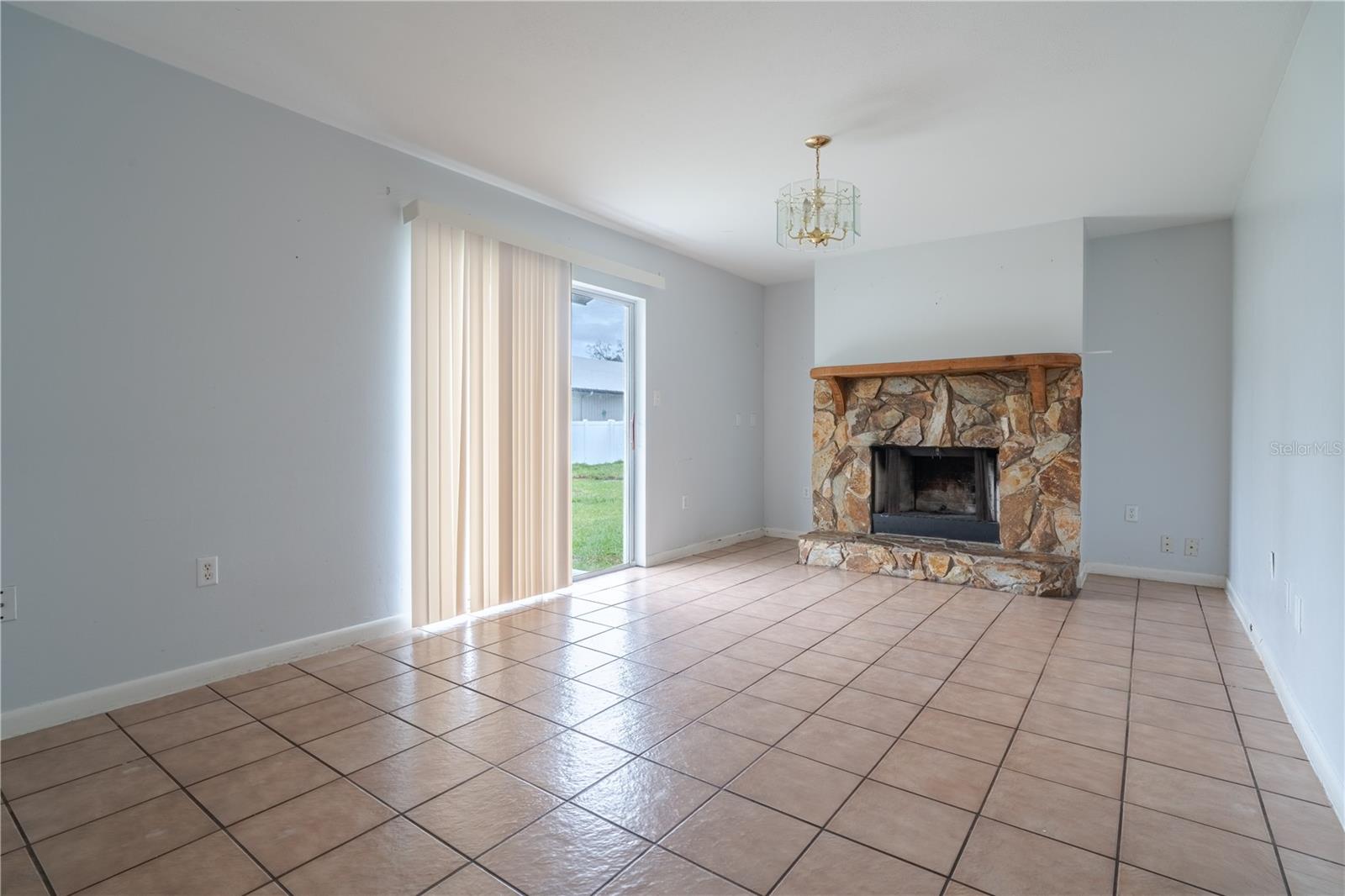 Living Room with Fire place