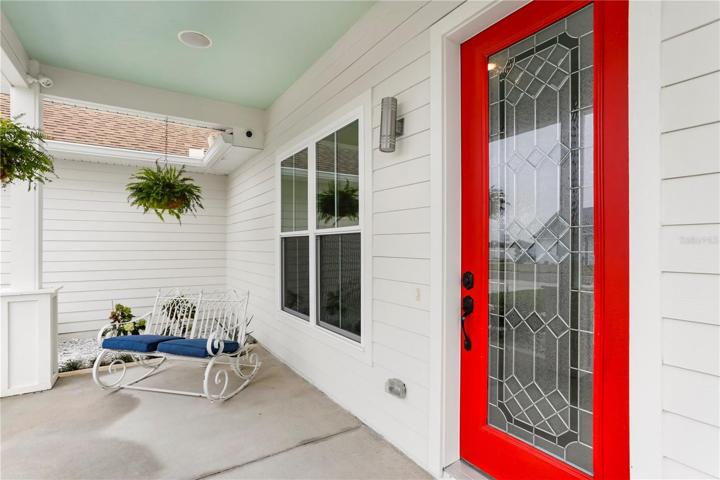 Front porch. Accent door adds a real splash of color!