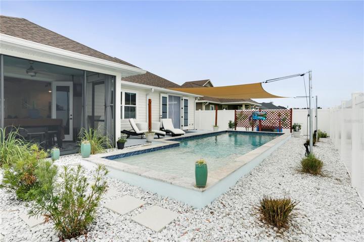 Low maintenance pool area.