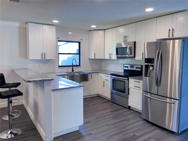 A view of the kitchen
