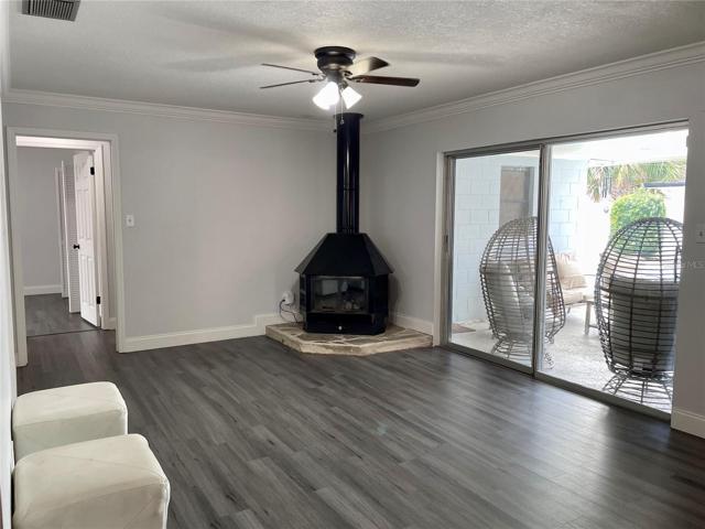 The second living room as viewed from the kitchen