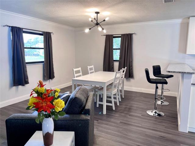 View of the dining room as seen from the main living room.