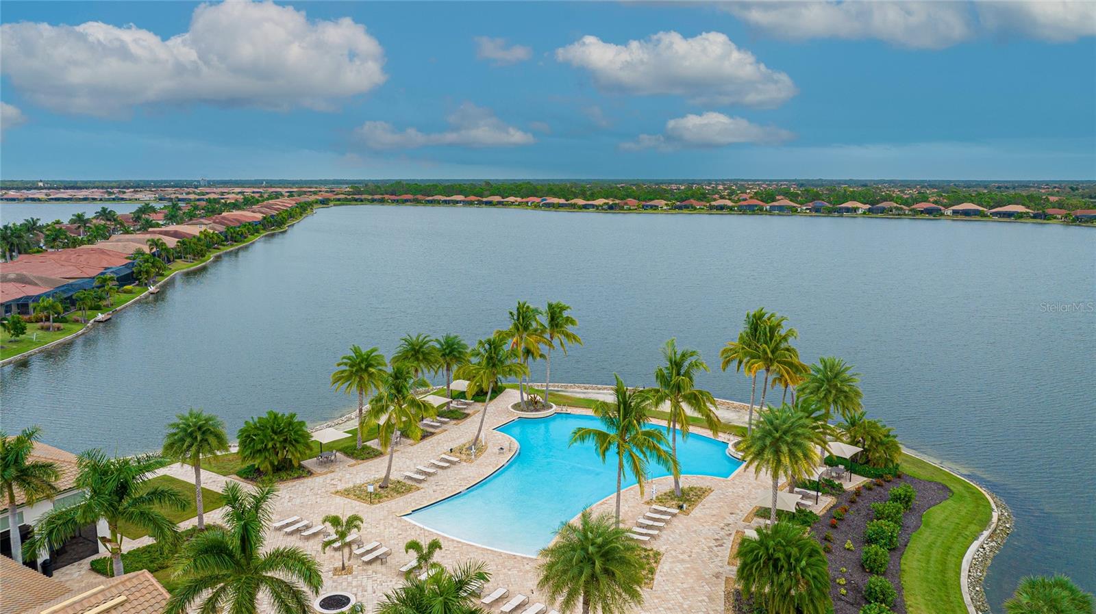 infinity edge pool overlooking huge lake
