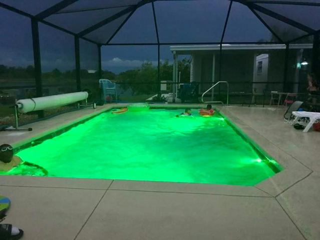 Pool Light at Night