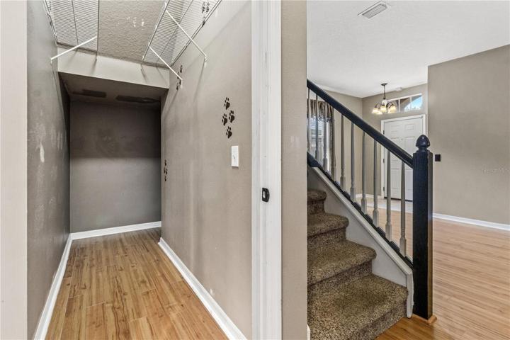 Storage under stairs