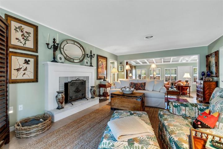 Open Living Room and Den