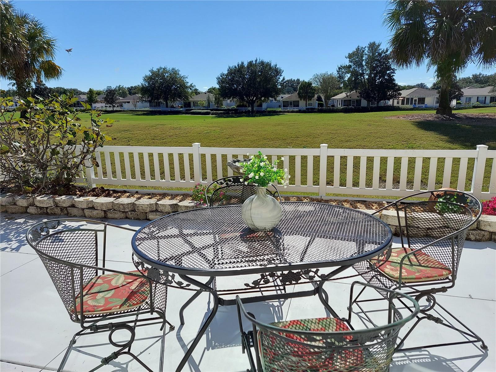 Rear patio dining
