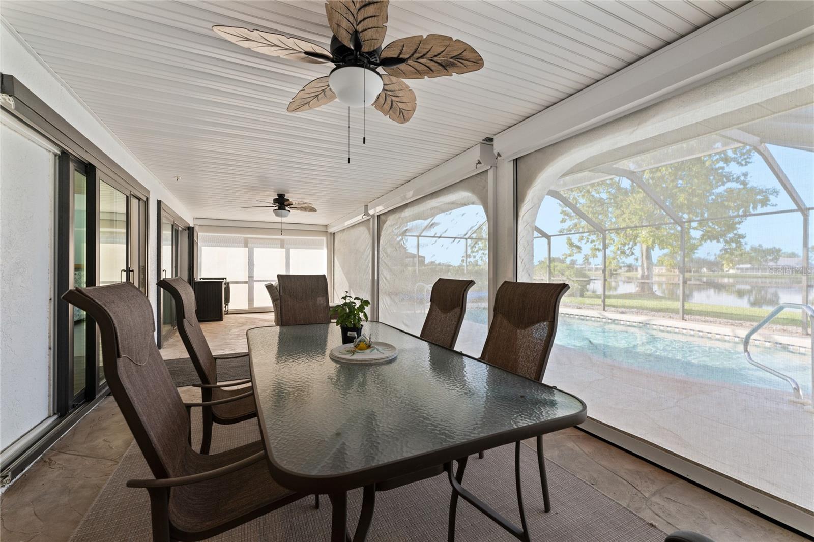 Covered Lanai with Kevlar Shades