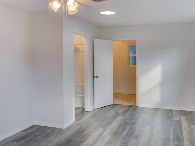 Mother in law suite leading towards the closet and restroom.