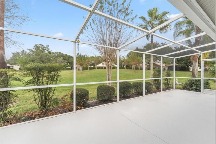 SCREENED IN PATIO with great view of backyard