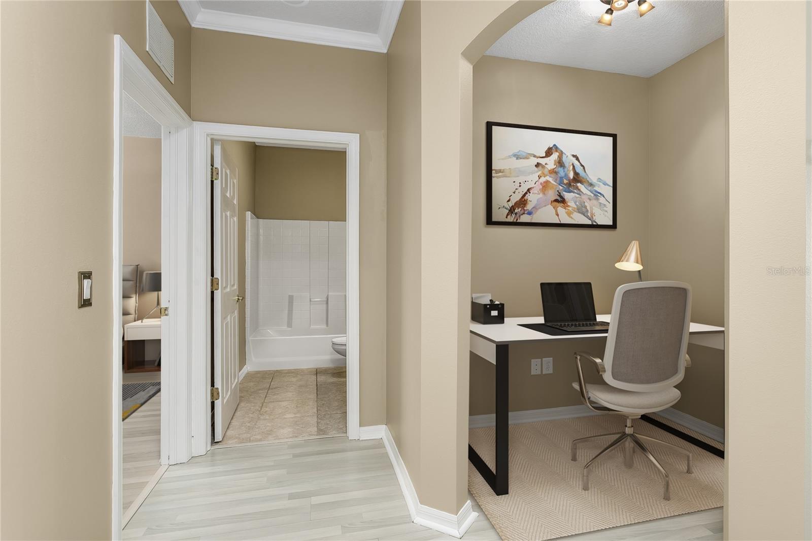 Small bonus room used as the office.
