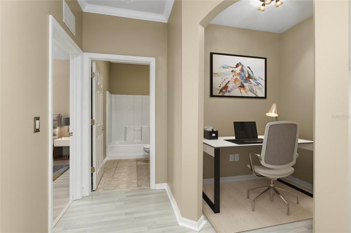 Small bonus room used as the office.