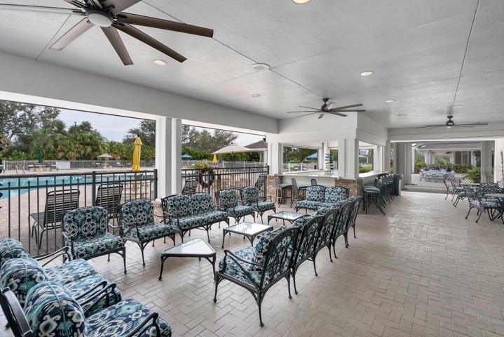 Covered Outdoor Patio Next To Pool