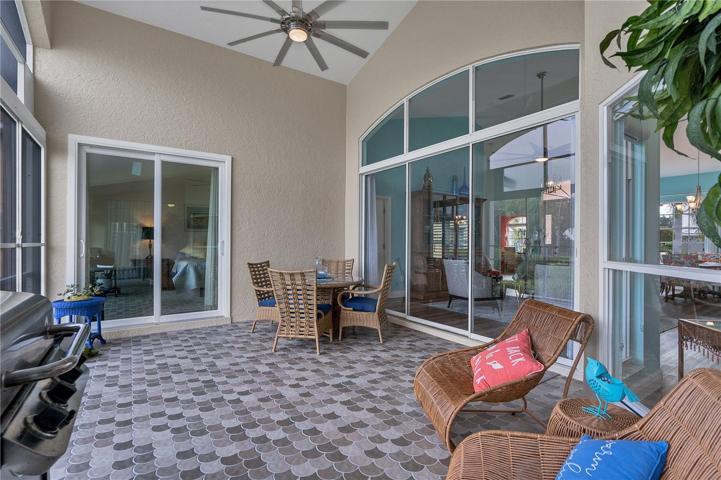 Lanai/Florida Room with Tile Flooring