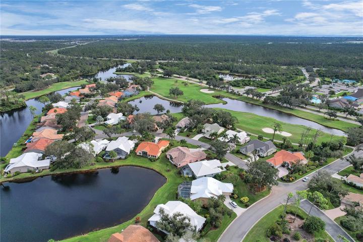 Drone of Stonebridge Pond and Golf Course