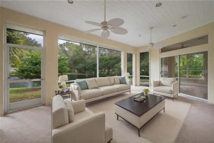 Lanai is shown virtually staged