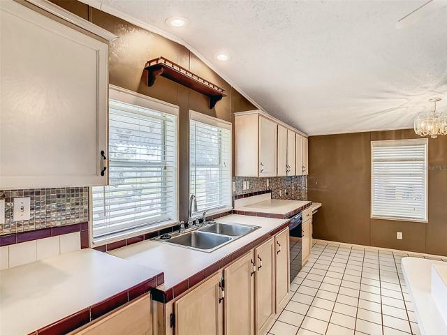 DOUBLE SINKS WITH VIEW OF LAKE