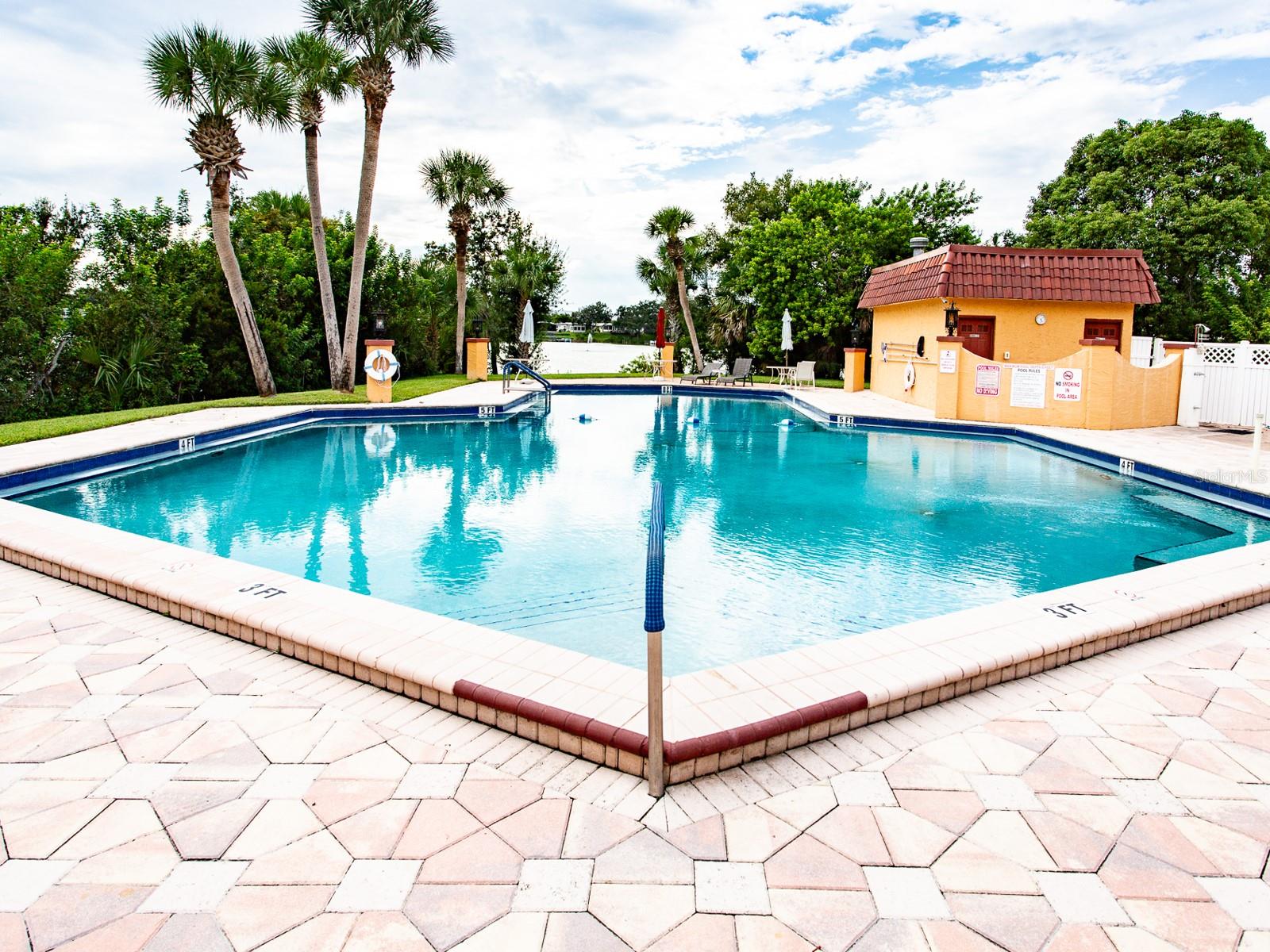 Community swimming pool.
