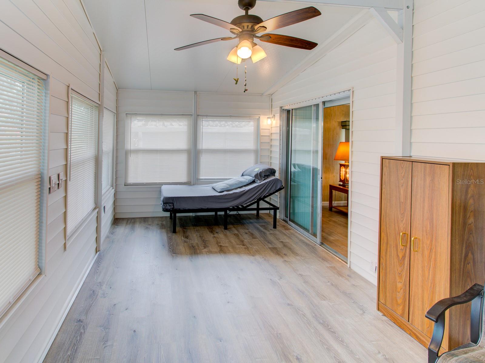 Family room.  View of the lake from inside.
