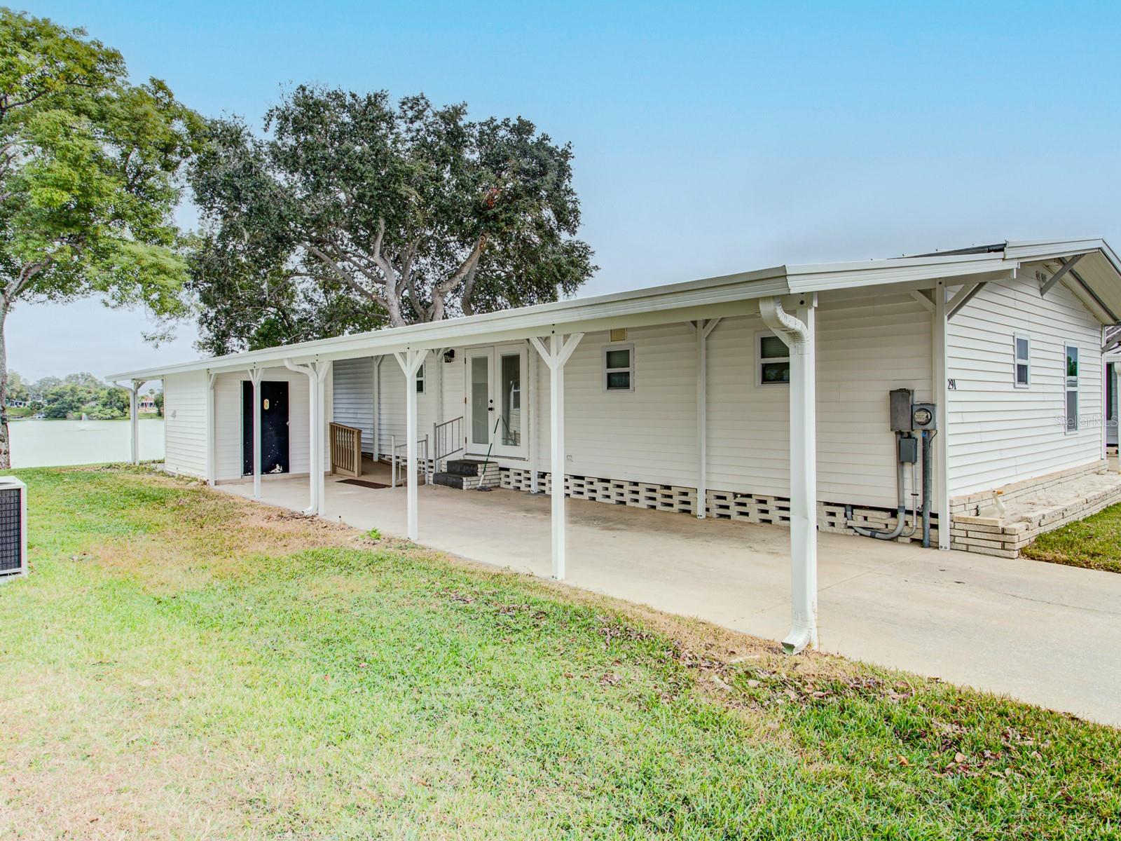 Home with a view of the lake.  Extra large carport.