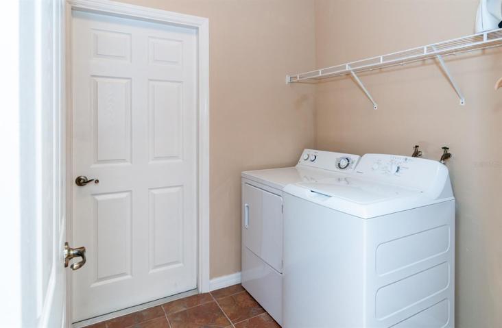 The inside laundry room doubles as the mud room for the attached 2 car garage.