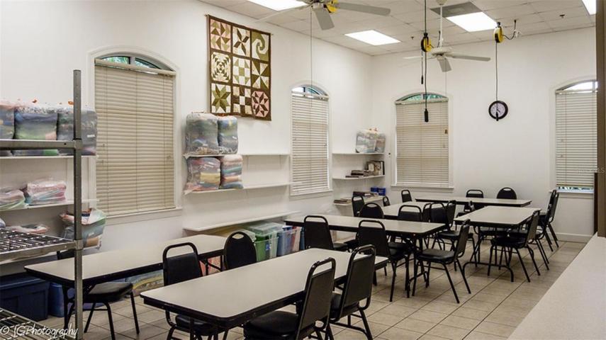 The main clubhouse craft room is home to a wide variety of crafting groups.