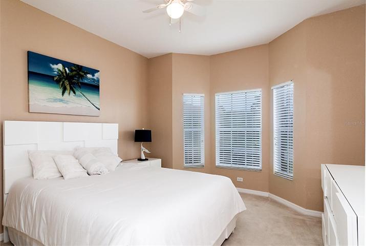 The 2nd bedroom has a bay window area.