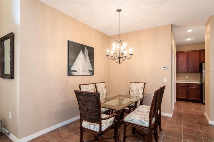 The dining area of the combination living and dining room.