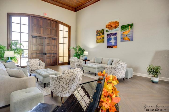 The main clubhouse foyer is a great meeting place when waiting for an event.