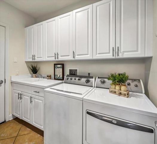 Laundry with exit to guest parking garage