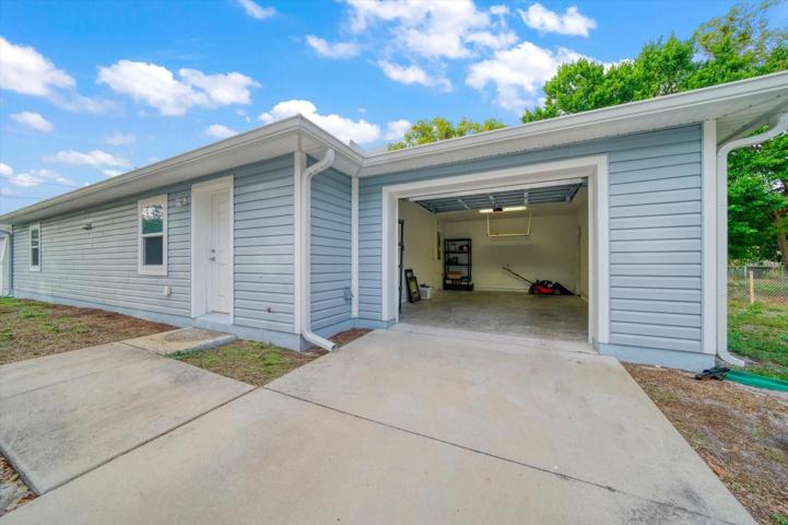 Side entry to garage