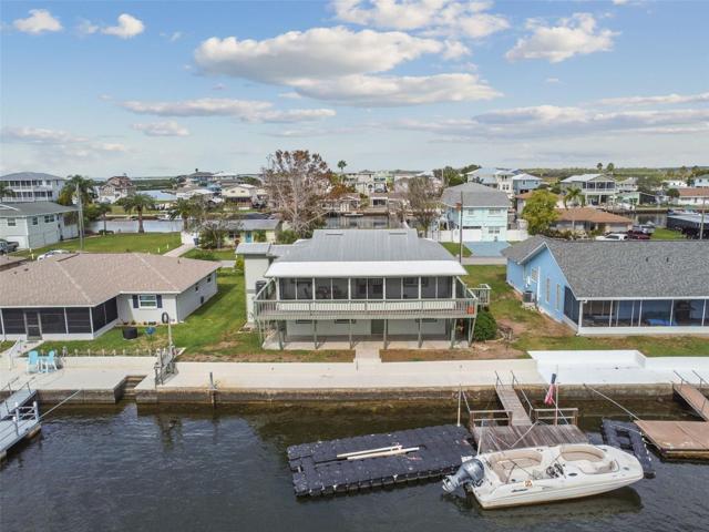 Waterfront backyard view.