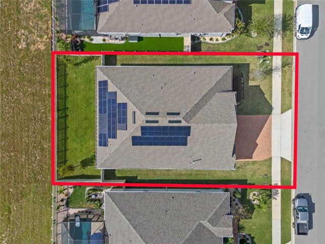 View of solar panels.