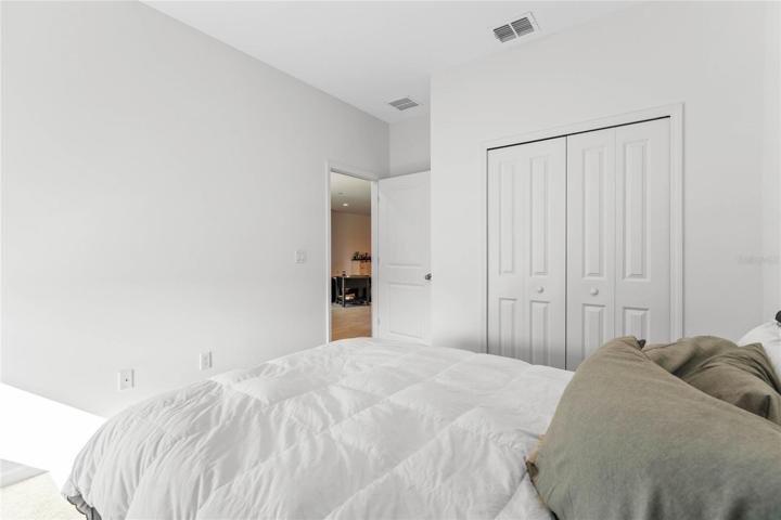 View to great room, Three way split plan.