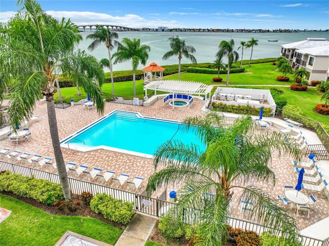 Aerial view from above the unit looking southeasterly towards bridge to Tierra Verde & Ft Desoto Park