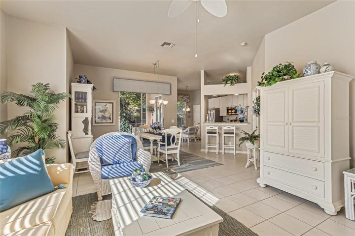 Great room overlooking kitchen