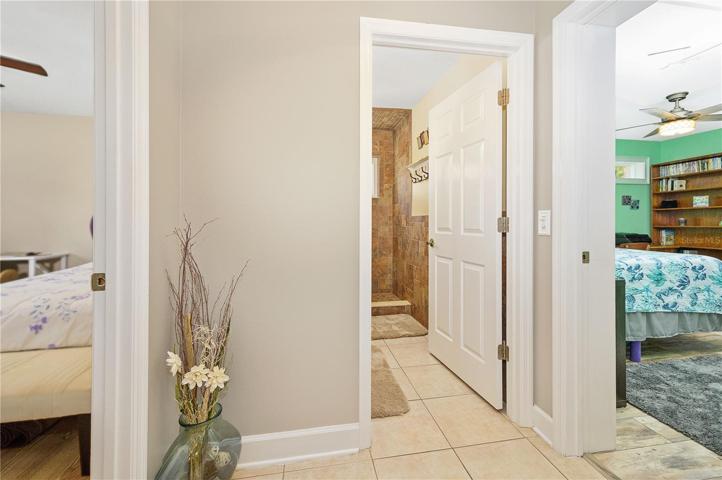 Bathroom between 2 downstairs bedrooms