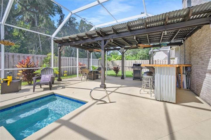 Inground hot tub with gas heater