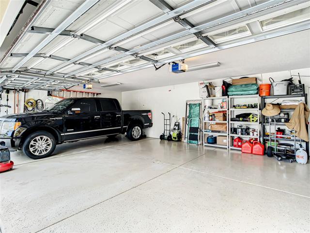 Spacious three car garage