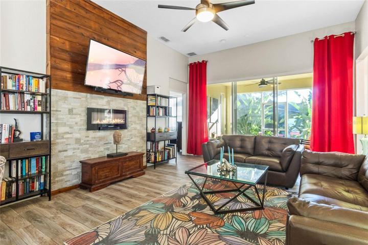This room has a cozy atmosphere.