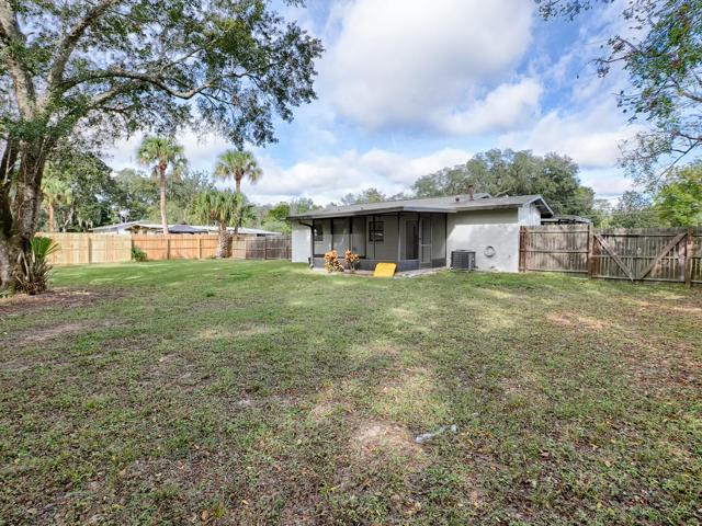 Large fenced-in backyard