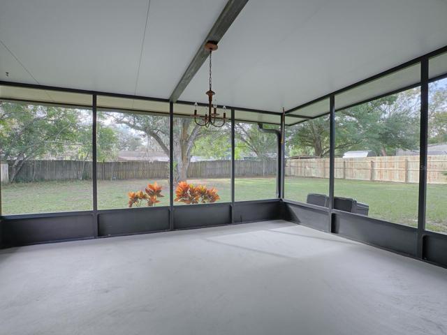 Spacious Lanai overlooking the large Backyard