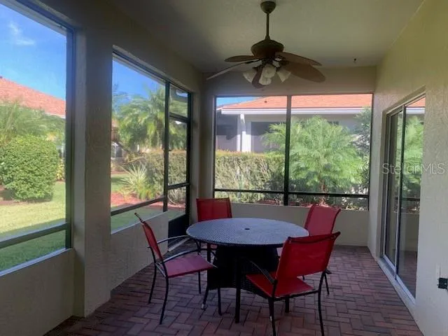 Outside patio eating area