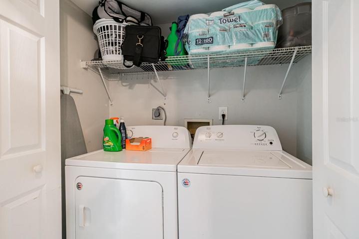 Laundry in closet