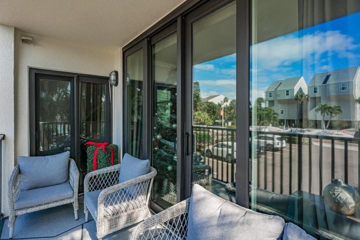 Balcony sliding glass doors