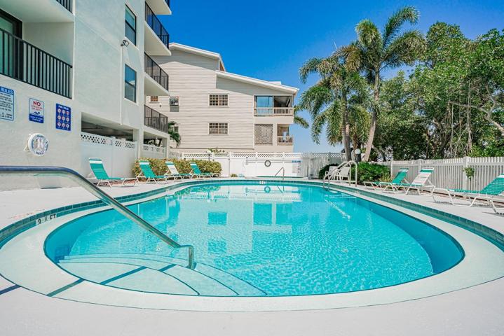 Sparkling heated pool