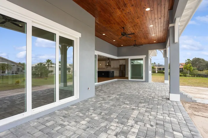 6” Wood T&G Ceilings stained & sealed.